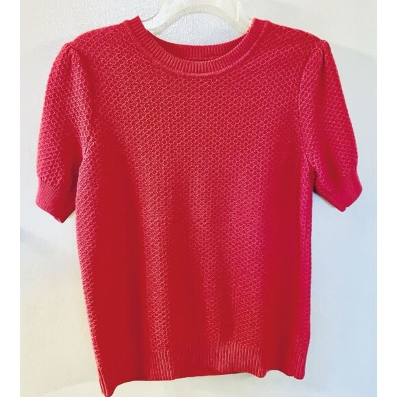 Liz Claiborne Sweaters - Liz Claiborne Womens Pink Short Sleeve Crew Neck Sweater Size L